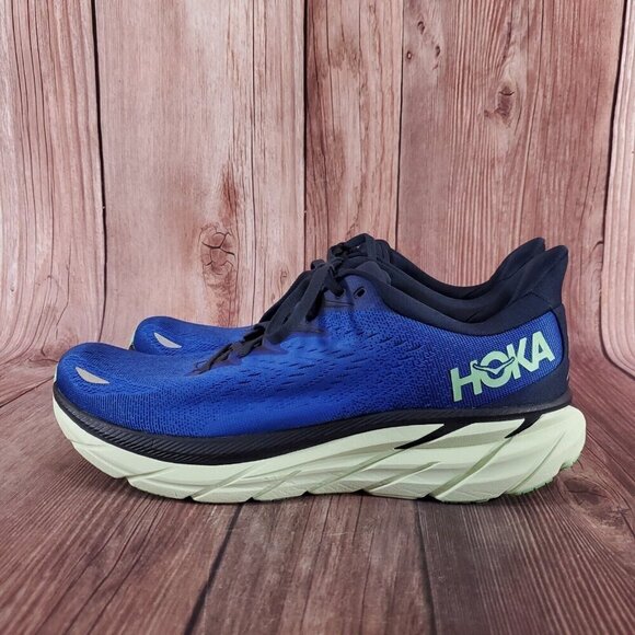 *READ* Hoka One One Clifton 8 Mens Size 10.5 D Running Shoes Blue 1119393 DBOS - Picture 4 of 15